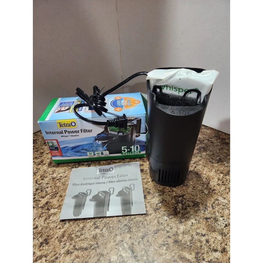 Tetra Whisper Internal Power Filter 80 GPH for 5-10 Gal Freshwater Tanks NEW